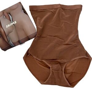 SKIMS Barely There High Waist Bronze Shaping Brief